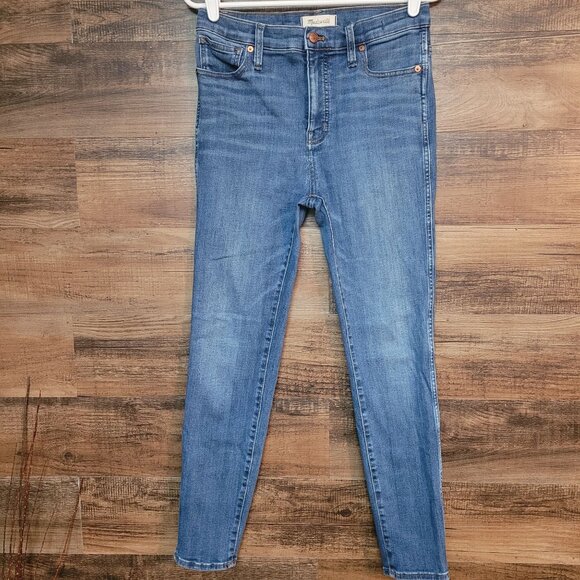 Madewell Jeans 28 Skinny High Rise 10" Bradshaw Wash Tummy Control Stretch - Picture 1 of 14
